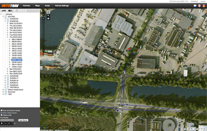 Reproduction of the drive with Google satellite (zoomed in).